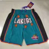 Basketballhosen Lakers / Nets / Celtics bestickte Magic Pocket Shorts