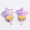 Flores decorativas 50/10/ PCs por atacado Cute cor linda resina estrela Candy Lollipop Back Starther Blices para acessórios de estojo de telefone