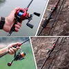 Sougayilang Baitcasting Pissing Rod 2,1m 3,3 lb max glisser ultralight en fibre de carbone Pole 4 sésection avec poignée Eva Handle de Pescar 240415