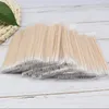 100pcs Disposable Ultra-small Cotton Swab Brush Lint Free Micro Wood Makeup Brushes Eyelash Extension Glue Removing Tools