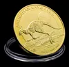10st icke magnetiskt guldpläterat känguru elizabeth II drottning Australien souvenirer mynt samlarmynt medalj9356985