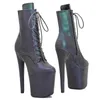 Chaussures de danse Laijianjinxia 20cm / 8inch Holographic Upper Women's Plateforme Party High Heels Modern Ankle Boots Pole 122