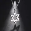 Hänghalsband amulet David Star Men Pendant Necklace Gold Color Kabbalah Je Charms Judaica Israel religiösa symboler Supernaturliga smycken Y240420