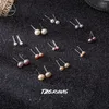 Boucles d'oreilles tzgrams argent 925 perle naturel minimaliste élégant anti-allergie maintiennent les bijoux de la mariée pour la femme