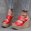 Slipare 2024 High Heels Women Shoes Summer Platform Fashion Footwear Wedges Heel Sandal Beach Zapatillas Mujer Casa