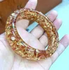 Bangle Certified %100 Natural Mexico Sky Yellow Amber Bracelet 59-60mm