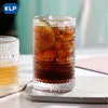 Wijnglazen KLP 1PCS Europa Model Embosed Glass Cup Vintage Bead Point Drink High Value American Style Coffee Cups