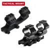 SCOPES Snabbfrisläppande One Piece Scope Mount 1 "/30mm Dual Rings Hunting Tillbehör 20mm Picatinny Rail QD Cantilever Tactical Mounts