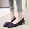 Casual Shoes COOTELILI 2024 Fashion Flats Women 2.5cm Heel Non-slip Slip On Black Pointed Toe Comfortbal Size 35-42