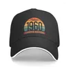 Ball Caps Classic Vintage 1960 Édition limitée Baseball Cap Femmes Men Adultable Adultable Adultable 62e anniversaire 62 ans