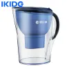 Purifier Ikide Hot Selling Basic Filter Black Blue Water Pitcher 3.5L Gratis reservdelar Aktivt kol