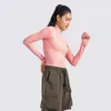 Lu Yoga Designer Designer Kobiety Najwyższa jakość luksusowe koszule modowe markowe wygodne pionowe żebrowane elastyczne refleksyjne sportowe sport