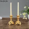 Candle Holders Creative Metal Holder Pillar Light Luxury Ornaments Wedding Table Decoration Vintage Candelero