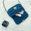 Fashion Rope Woven Women Shoulder Bag Designer Chains Crossbody Bags for Women 2021 Small Braided Square Flap Phone Purse Lady