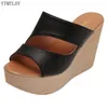 Slipare 2024 High Heels Women Shoes Summer Platform Fashion Footwear Wedges Heel Sandal Beach Zapatillas Mujer Casa