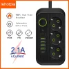 Plugs Eu Plug Ac Outlet Power Strip Multitap Smart Home Extension 2m Cord Electrical Socket with 4 Usb Ports Multiprise Network Filter