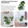 Flores decorativas Plantas artificiais Bonsai Ornamentos falsos plantas falsas em maconha em vaso realista de panela