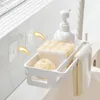 Kitchen Storage Detachable Removable Drain Pan Holder With Water Catcher Tray Self-adhesive Sink Basket Organizer Accessories