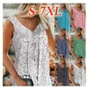 دبابات النساء كاميس كبير الأزهار v الرقبة slveless فضفاضة tirt زائد الحجم قميص القميص السيدات tirt tops camisetas mujer y240420