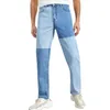 Automne Mens Jeans pantalon pour hommes en vrac design de couture simple de haute qualité pantalon à patte droite bleu s-3xl 240411