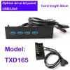 Cartes 5.25 pouces Computer Optical Drive Front Panneau USB 3.0 2.0 Type C Hub 20 Pin Câble de connecteur Audio Câble Super Speed Pild et Adaptateurs de lecture