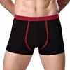 Underbyxor shorts mens boxer bomull underkläder andas mjuka manliga trosor u form påse fasta män korta