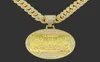 Dernière souper Pendant Big Jesus Iced Out Bling Zircon Gold Color Collier Collier Fashion For Men Pater039s Day Gift Hip Hop Jewel6709343