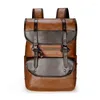 Рюкзак, мужчина, кожаный багпак, большой ноутбук рюкзаки для мужчин ретро -школьная сумка для подростков мальчики.