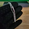 Быстрая доставка VVS GRA Сертифицированный 6 мм 8 мм 10 мм MOISSANITE ICED OUT Кубинская цепь связи S925 Золото.