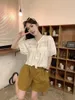 Blouses des femmes Blusas Mujer de Moda Shirt Casual Summer Summer Vintage Tops Femmes Coréen Shorts Blouse Elegant