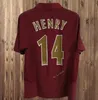 2002 2005 Henry Bergkamp Mens Retro Soccer Jerseys 94 97 V. Persie Vieira Merson Adams à la maison 3e chemise de football