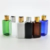 Garrafas de armazenamento multicolor 150ml x 40 Sabão líquido vazio Quadrado Plástico Bottle Loção Cosmética Pet Recipientes com tampo de disco de alumínio anodizado