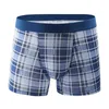 Onderbroek boksers mannen ondergoed plaid print heren ademend comfortabel zachte slipjes sport sexy shorts plus size 2024