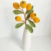 Decoratieve bloemen Handgeweven loquat-vormige cakebouquet afgewerkte gehaakte gehaakte kunstmatige bloemenhuis decoratie