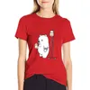 Polos femininos Boba Bear adora muito!T-shirt algodão T Camisetas mulheres