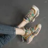 Sapatos casuais Fujin 5cm botas ergonômicas Spring Women Platform Wedge Cow Couro genuíno Mulher firme Autumn tornozelo tênis robusto
