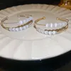 Armarminar Luxus leuchtend Opal CZ Kubikzirkonias Armreifen für Frauen 14K Real Gold Silber Plated Kupfer Doppelschichten