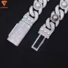 2024 Nya ankomst mode smycken 18mm 925 Sterling Silver Hiphop Mens Pearl Necklace Iced Out VVS Moissanite Cuban Chain