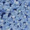 Flores decorativas tema azul parede de flores de rosa 5d feita com tecido enrolado FLORES artificiais Arranjo Decoração de cenário de casamento 8x8ft