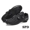 Scarpe ciclistiche uomini professionisti mtb puco in pelle per esterno mountain bike sports ladies spd road lock corse