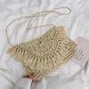 Shoulder Bags Summer Straw For Women Handmade Tassel Beach 2024 Woven Handbags Vacation Crossbody Clutch