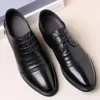 Dress Shoes Men's Elevator Platform Breathable Casual Business Genuine Leather Heightening Flat/6CM Taller Male