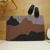 Carpets Scenic Pvc Mountain Welcome Dormat Cuttable House Porte d'entrée Mat tapis anti-poussière PAD PLAQUE DE PLANS EXTÉRAVE