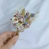 Dekorativa blommor 6 st/set mini torkade pampas svansar bukett boho bröllop arrangemang bordsdekoration brevlåda gåva corsage