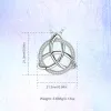 Pendants Eudora 925 Silver Silver Good Luck Irish Celtics Knot Triangle Vintage CZ PENDANT COLLIERS LINKLACES CHANE POUR FEMMES BIELSE C202