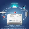 Controle Tuya ZigBee 220V Smart Switch 1 canal 12V 22V 110V 240V Relés compatíveis com o interruptor de luz inteligente Alexa Zigbee