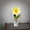 Flores decorativas Feluzido Flor artesanal para artesanato DIY DIA DO DIA DA Mãe Favores de casamento Mini Carnation Sunflower Daffodil