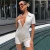 Kobiety Jumpsuits Europejskie i amerykańskie szorstki kombinezonki Kobiety Bodycon Short Rompers