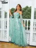 Casual Dresses Yesexy Green Luxury Sequins Celebrity Dress Sexig Spaghetti Rem A-Line Glitter Lady Prom Party Gown Evening