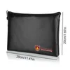 Storage Bags Fireproof Folder Money Document File Bag Pouch Cash Passport Valuables Organizer Holder Safe Home Office Drop